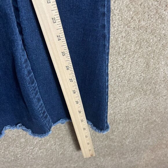 Bailey44 Khyber Pass Jeans Womens Small S Blue Slit Flare Raw Hem Pull‎ On Pants - Picture 7 of 13
